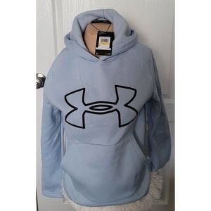 NEW Under Armour Women's Fleece Logo Hoodie NWT Sky Blue Size M Womens